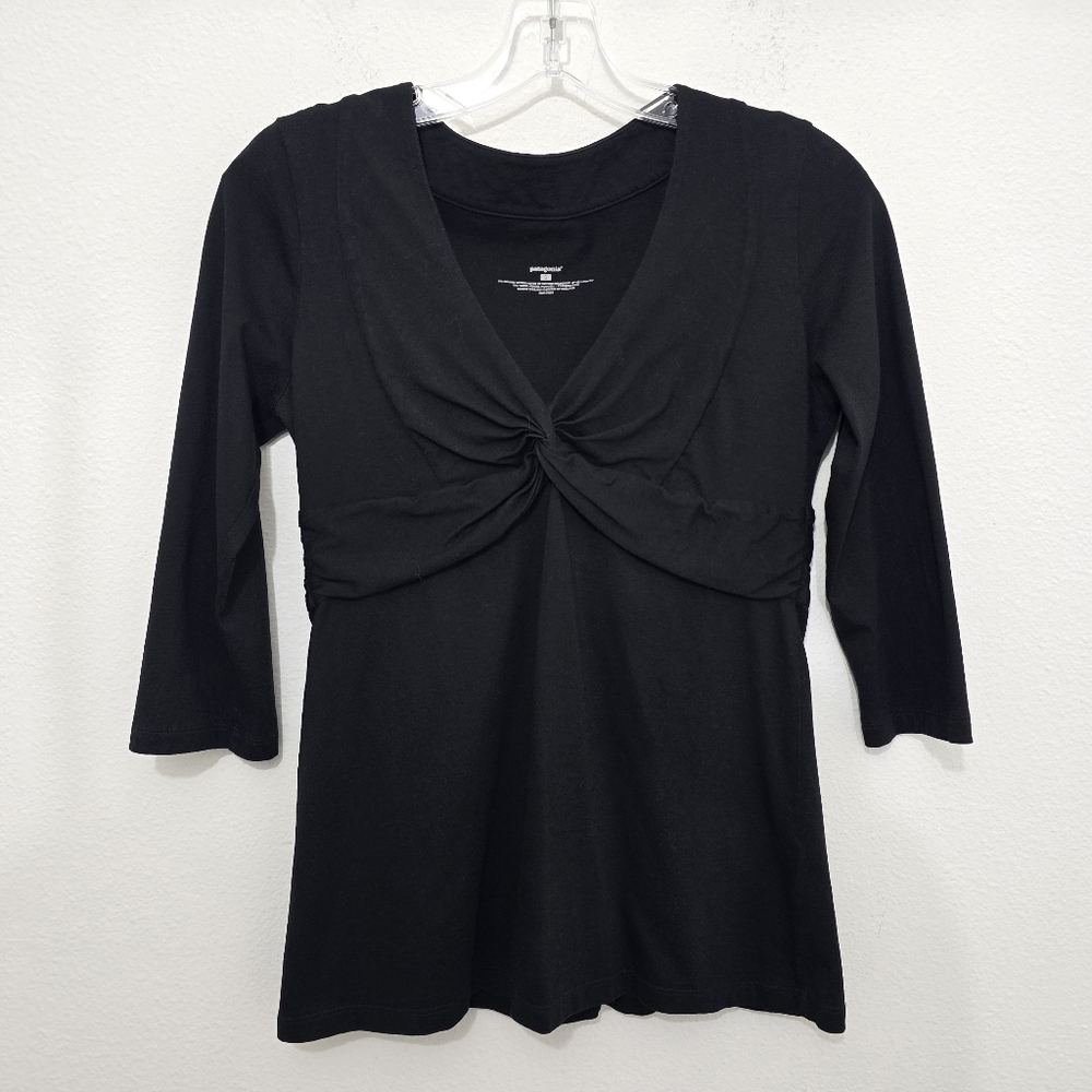 Patagonia Top Twist Front 3/4 Sleeve Black